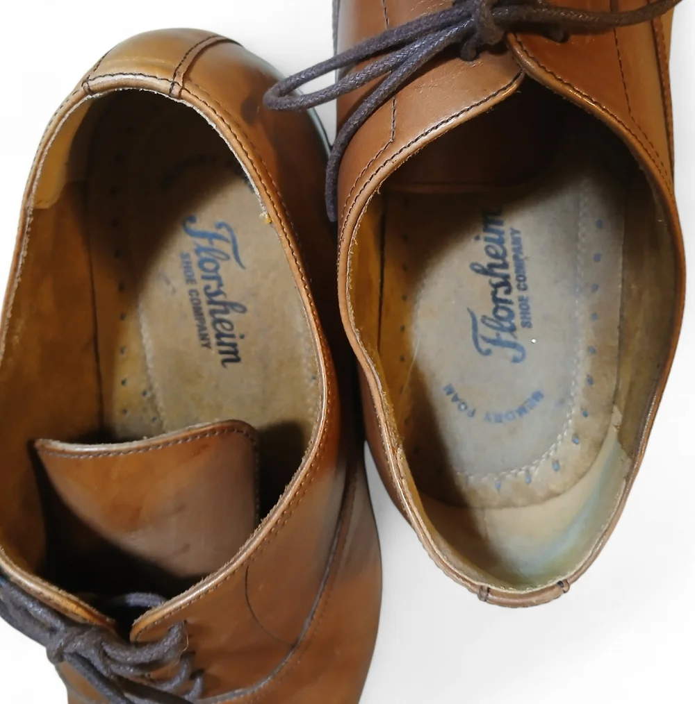 Florsheim Men's Size 12 Tan Leather Oxfords
